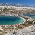 View of Pag in Croatia Royalty Free Stock Photo